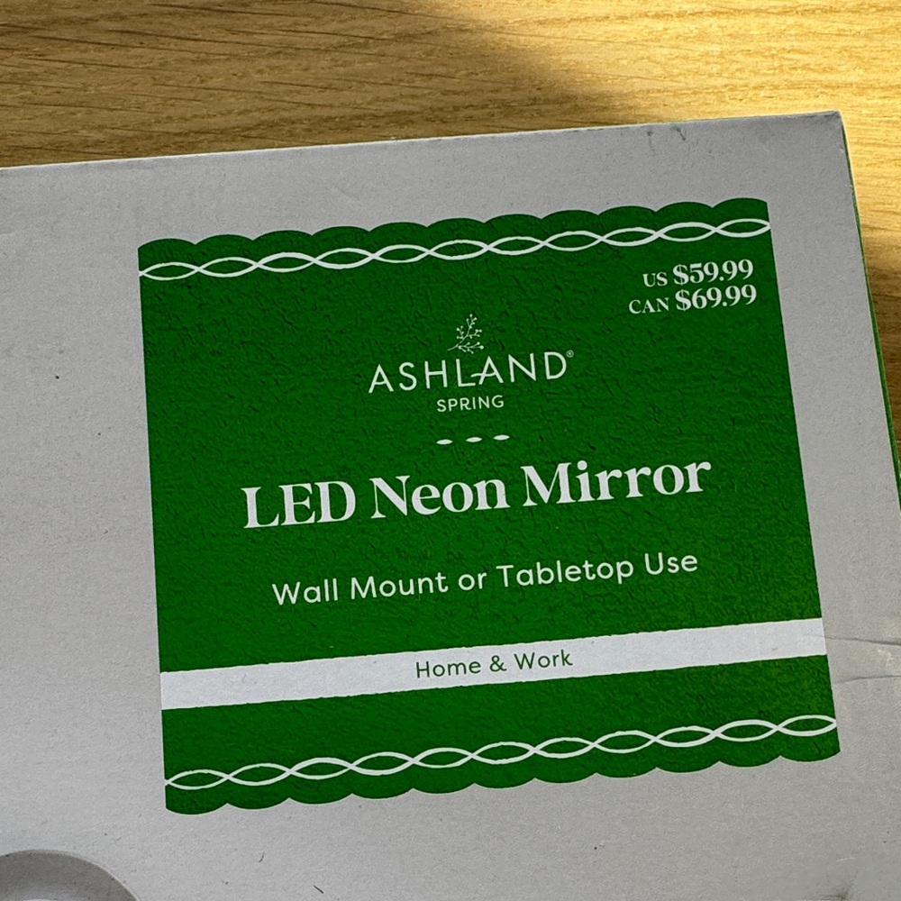 Ashland LED Neon Mirror - White Frame - Picture 2 of 6